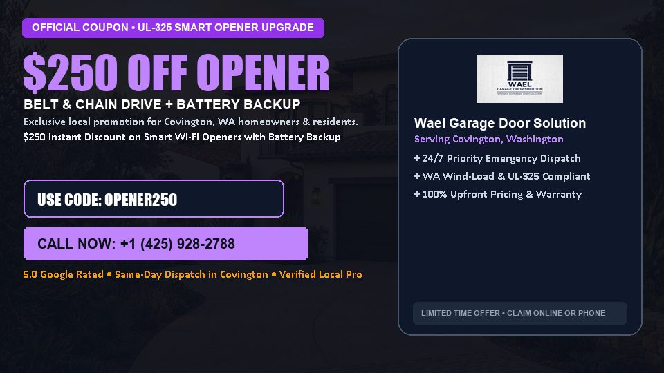 Wael Garage Door Solution $250 OFF Premium LiftMaster Opener Installation